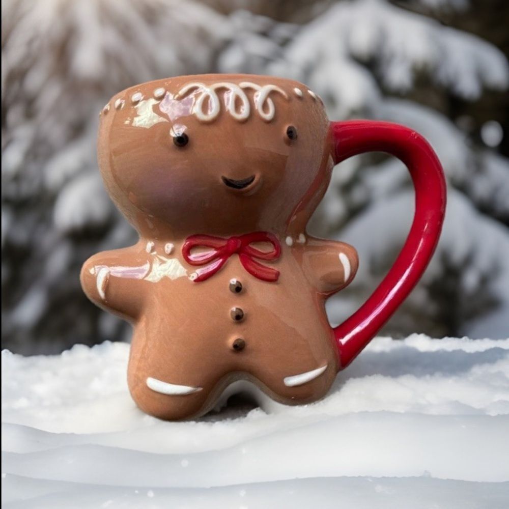 Threshold Gingerbread Mug with Red Handle